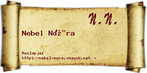 Nebel Nóra névjegykártya