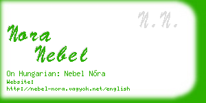 nora nebel business card